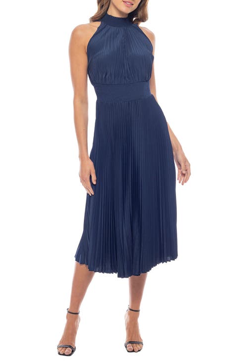 Pleated Midi Dress
