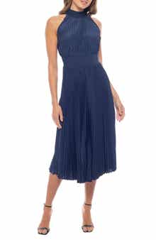 Pleated Midi Dress