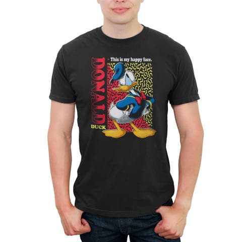 Men's Mickey & Friends Donald Duck This is my Happy Face  Graphic T-Shirt