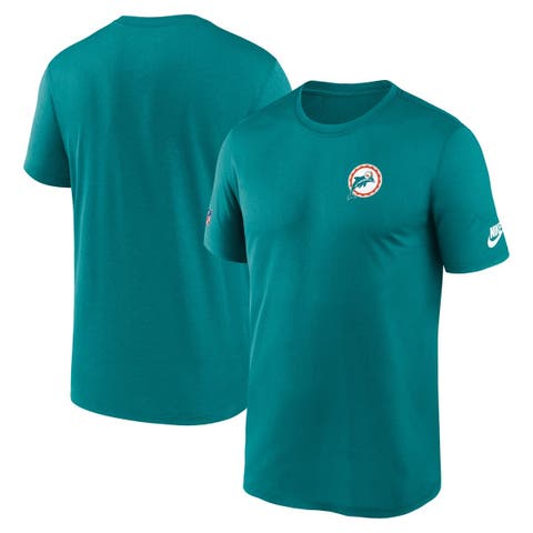Men's Nike Aqua Miami Dolphins Sideline Alt Pack Small Logo Legend Performance T-Shirt