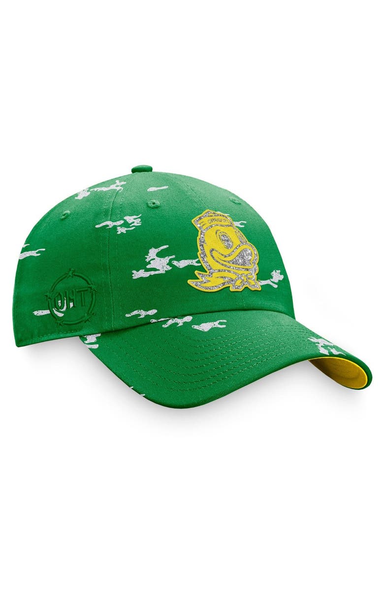 TOP OF THE WORLD Women's Top of the World Green Oregon Ducks OHT Military Appreciation Betty Adjustable Hat, Alternate, color, 