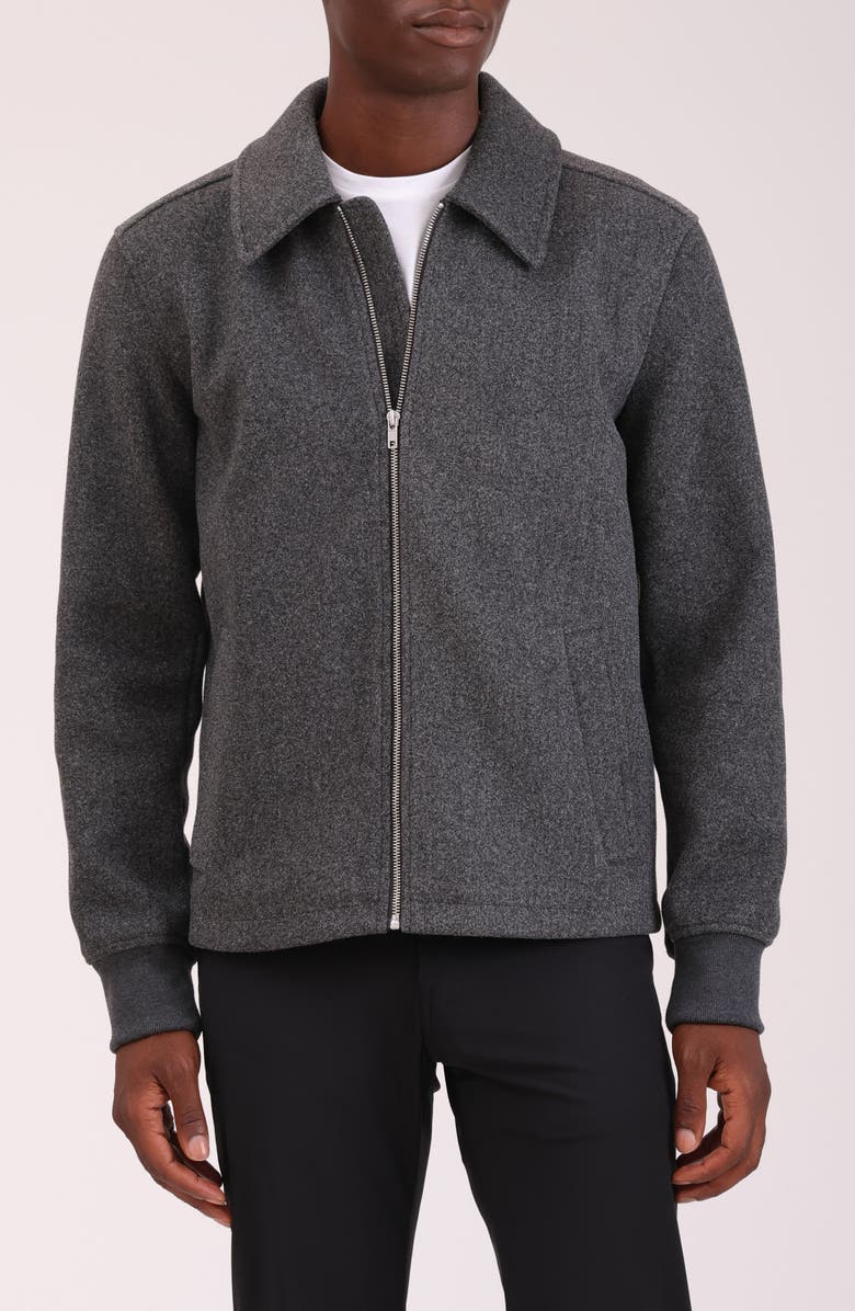 Bagatelle Knit Bomber Jacket, Main, color, Charcoal