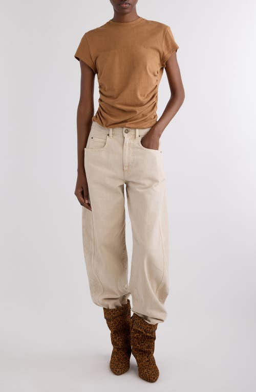 Isabel Marant Maelie Ruched T-shirt In Gray