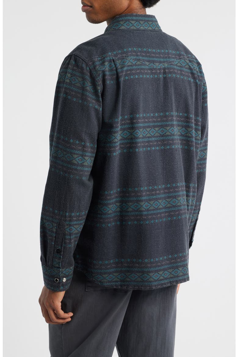 Austin Print Snap-Up Shirt, Alternate, color, BLACK