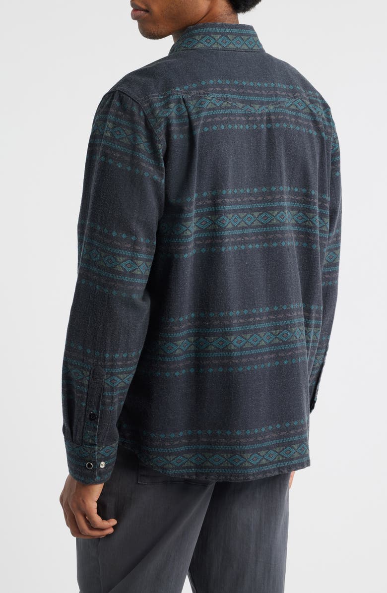 DARK SEAS Austin Print Snap-Up Shirt, Alternate, color, Black