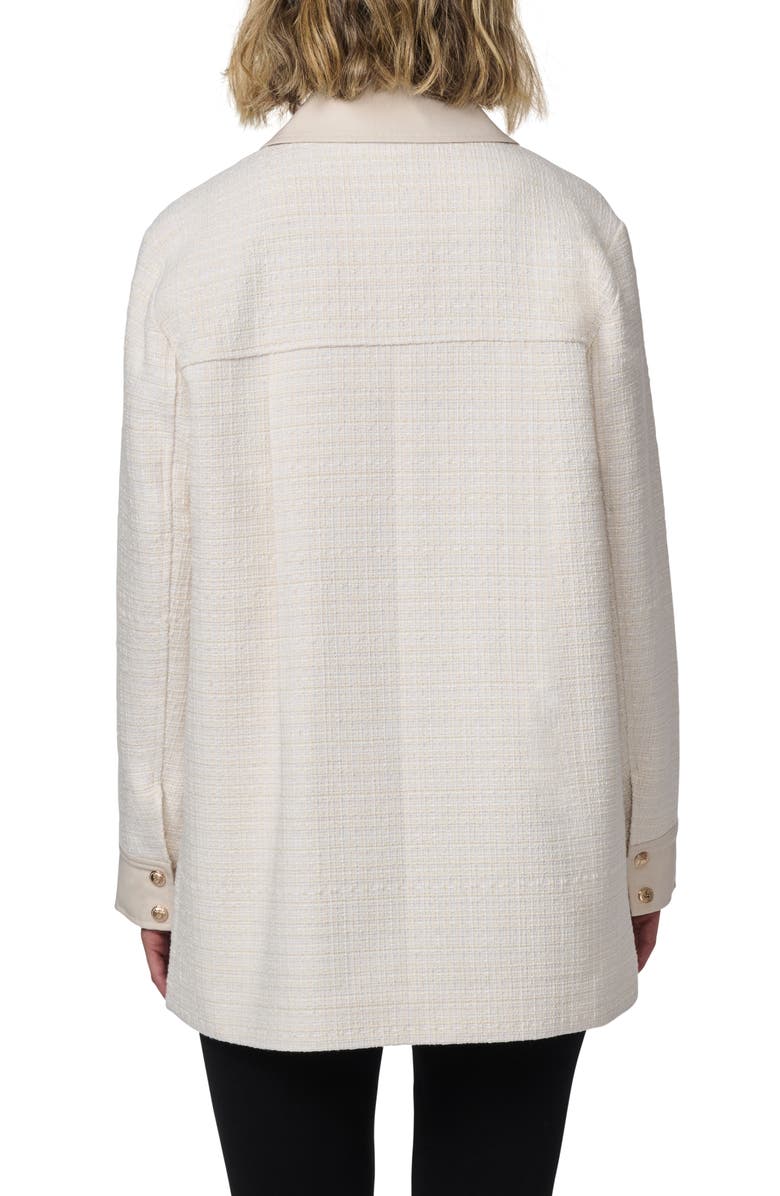 Bernardo Tweed Shirt Jacket, Alternate, color, Bone Combo