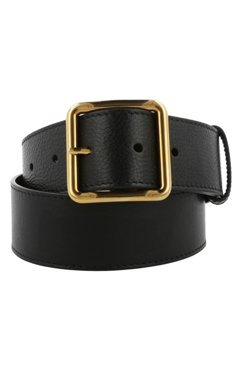 Alexander McQueen Puma Wide Leather Belt, Alternate, color, 