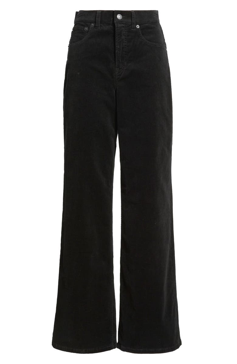 SPANX<sup>®</sup> High Waist Wide Leg Corduroy Pants, Alternate, color, Classic Black