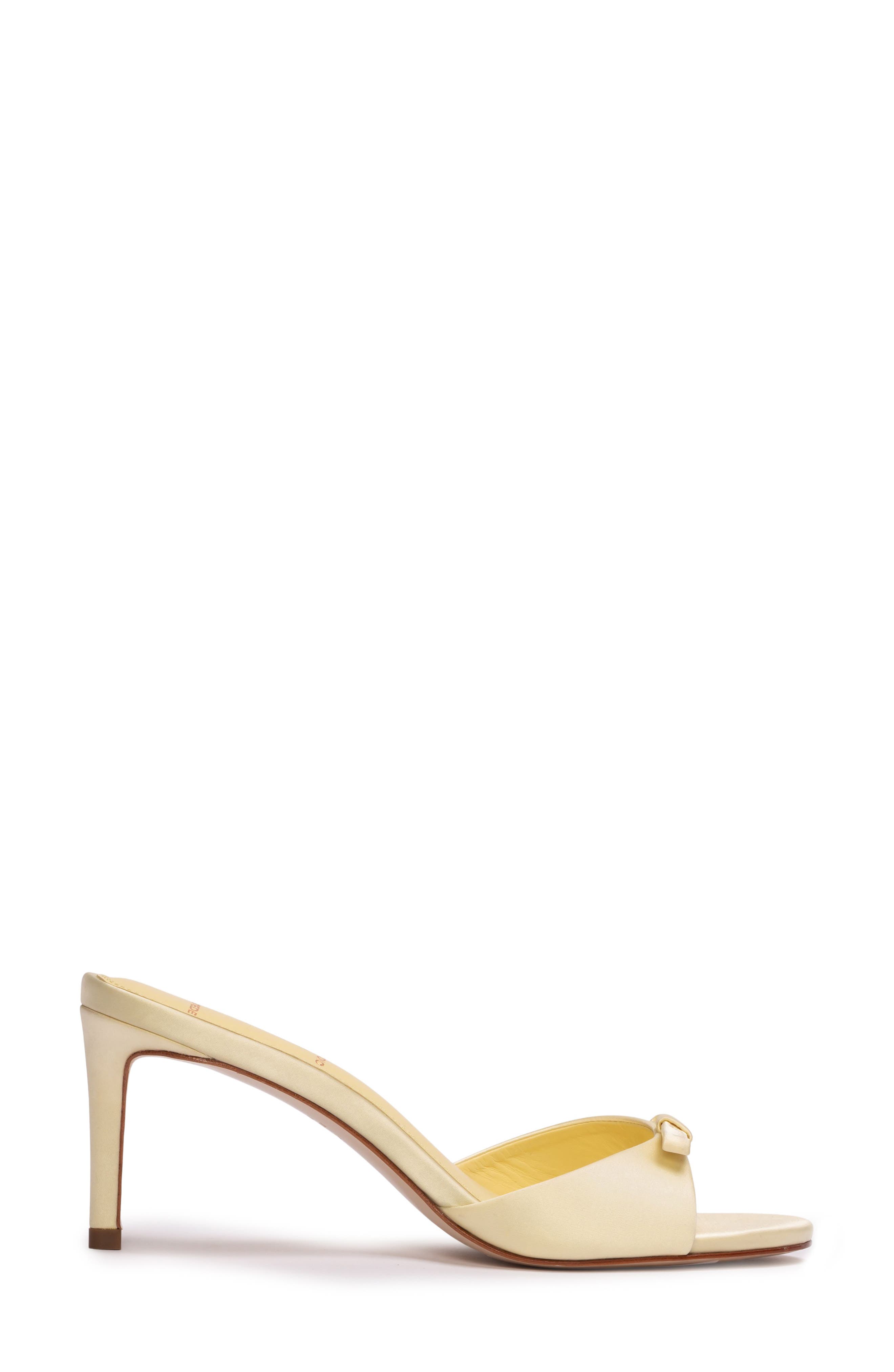 BLACK SUEDE STUDIO Albie Slide Sandal, Alternate, color, French Vanilla Satin