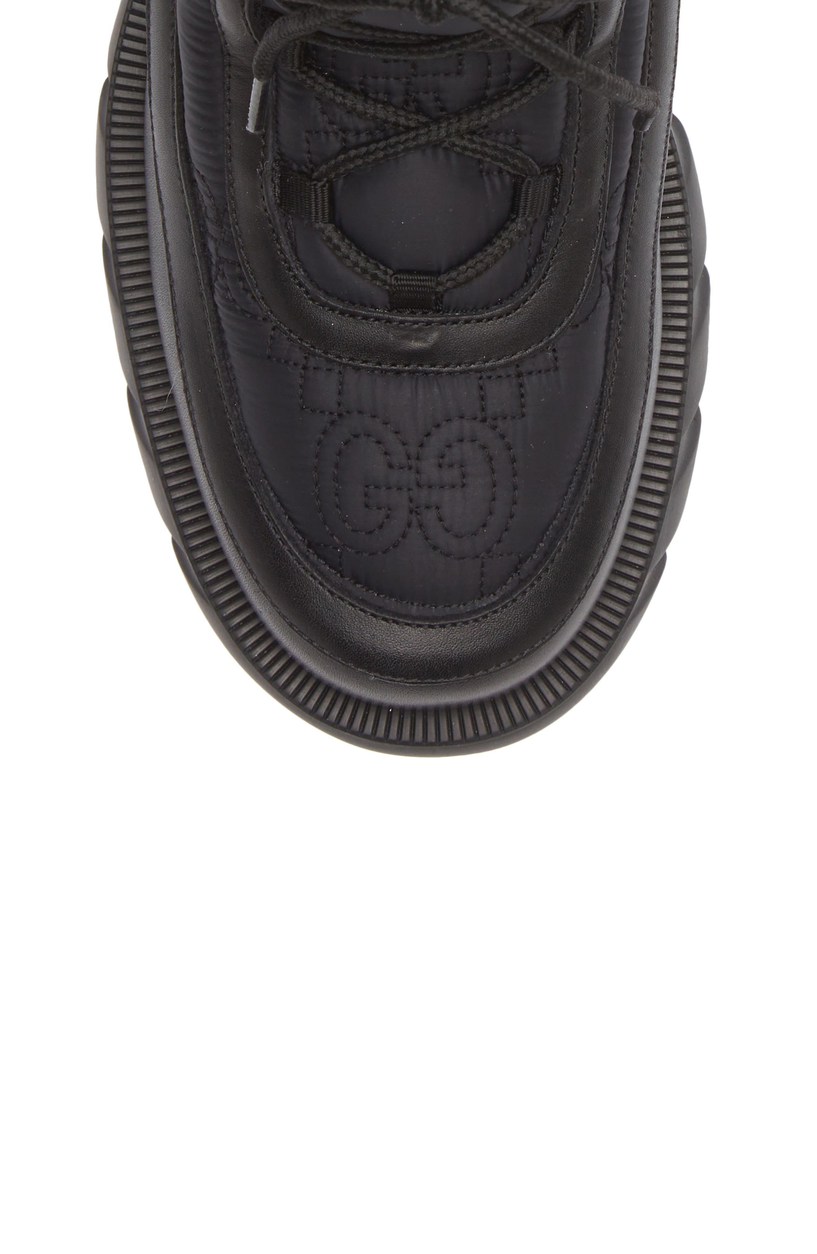 Gucci Romance GG Rhombus Lace-Up Boot, Alternate, color, 