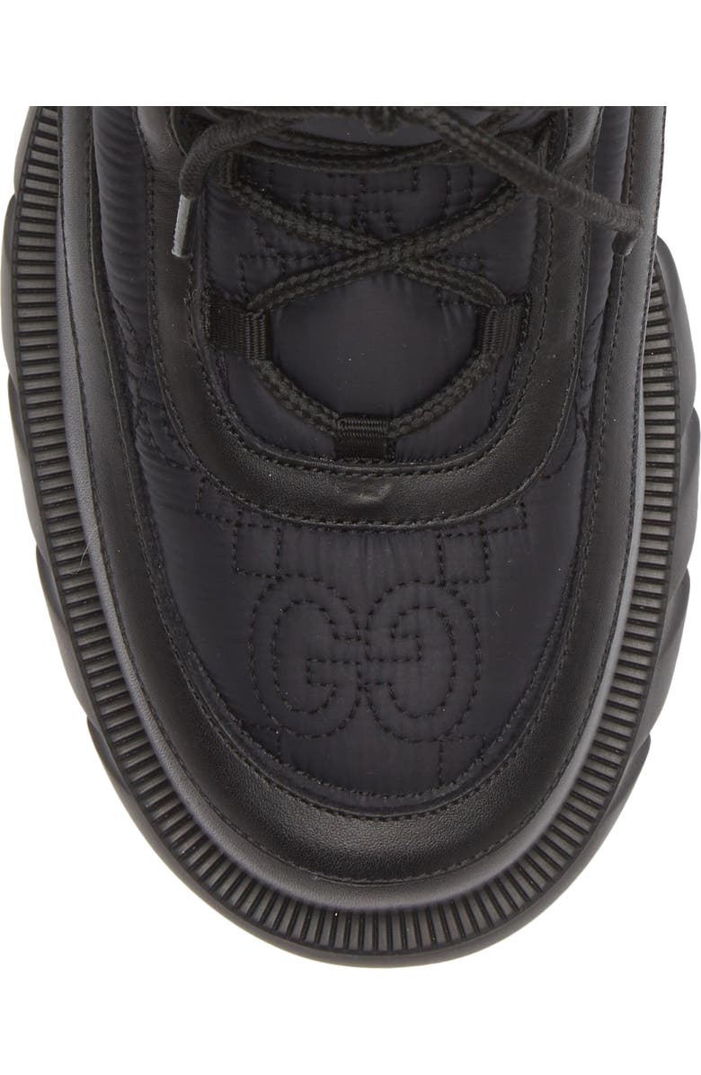 Gucci Romance GG Rhombus Lace-Up Boot, Alternate, color,