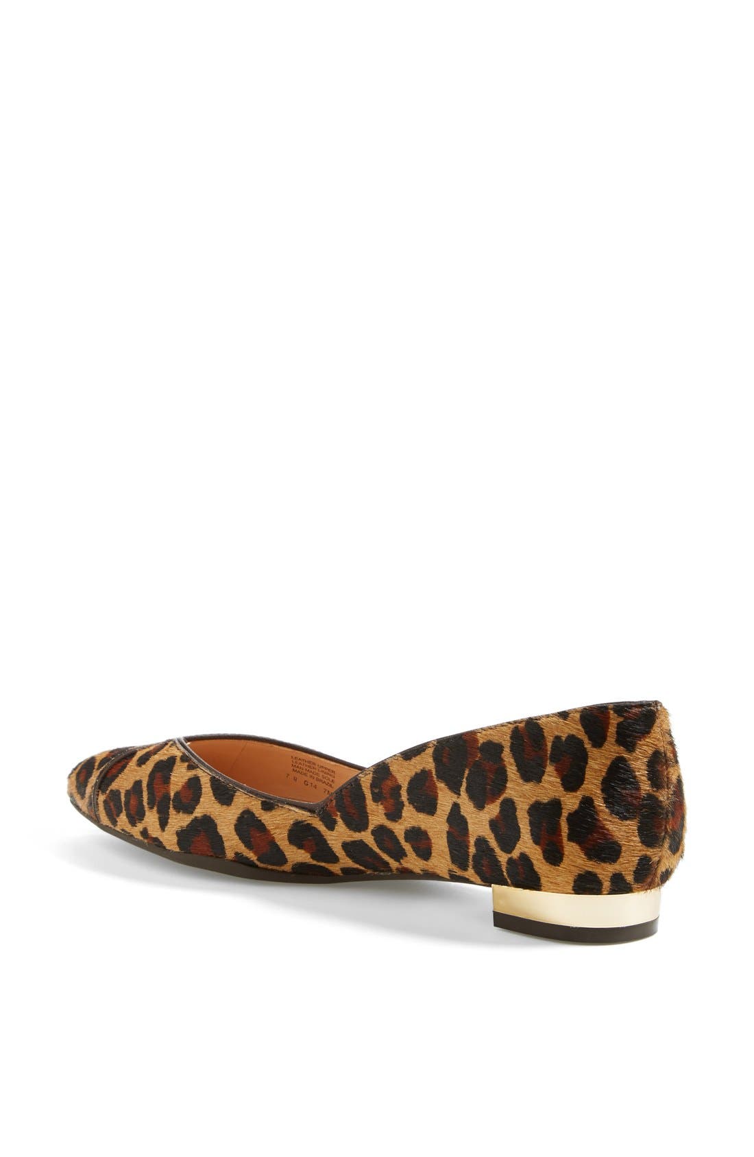 'Nicki' Calf Hair Flat, Alternate, color, OCELOT LEOPARD/ COCONUT