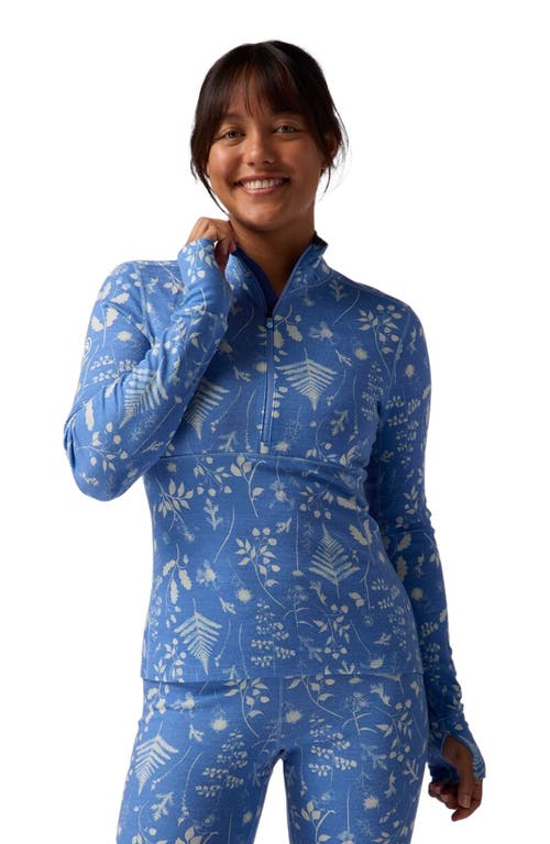 Backcountry Cedars Rws Merino Mid-wt Baselayer 1/4-zip Top In Blue