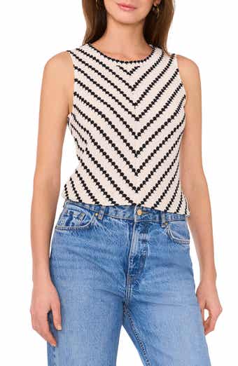 Vince Camuto Chevron Stripe Sleeveless Top