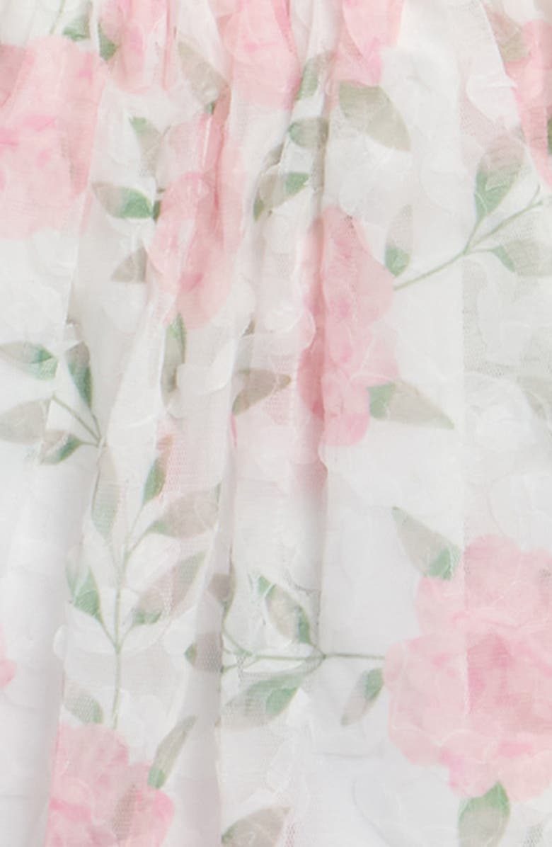 Pippa & Julie Emily Print Soutache Dress, Alternate, color, White/ Rose