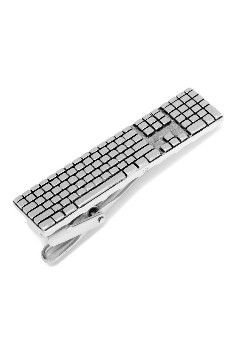 Keyboard Tie Clip, Main, color, METALLIC SILVER