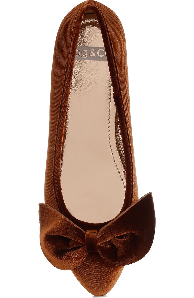 Rag & Co Pothos Water Repellent Bow Flat, Alternate, color, Bronze