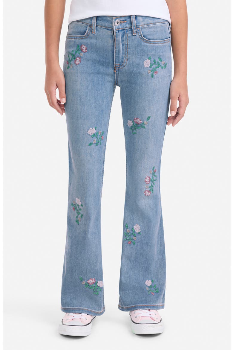 Kids' High Waist Flare Leg Jeans, Alternate, color, NOT A DITSY
