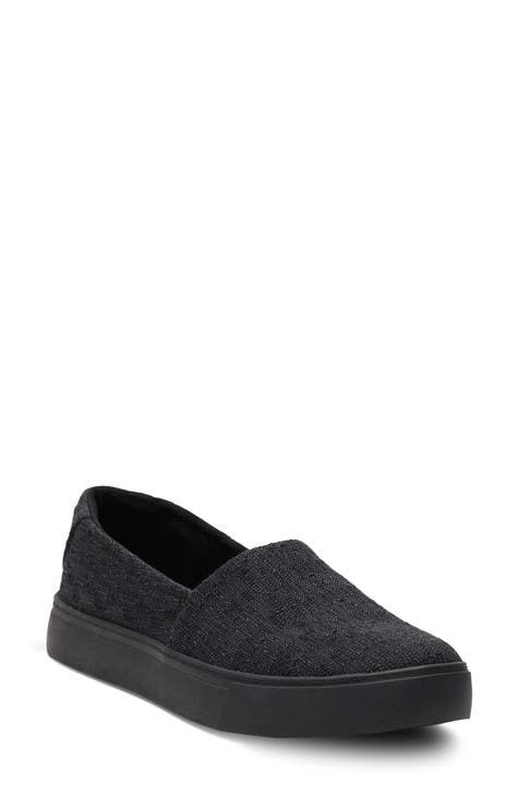 All black slip on sneakers womens online