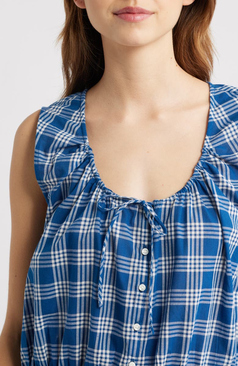 DÔEN Theo Plaid Organic Cotton Voile Top, Alternate, color, Dorset Plaid