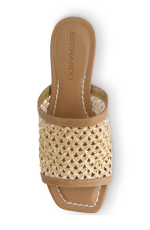 Bernardo Jenne Low Block Heel Sandal In Brown