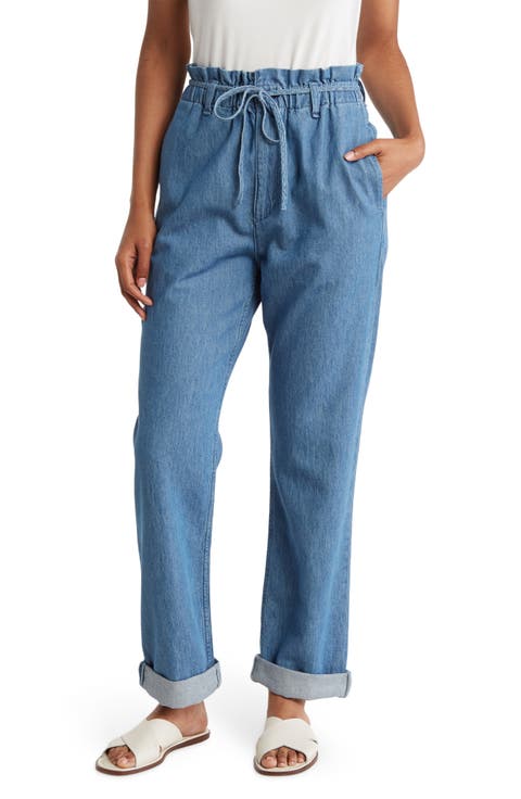 Straight Leg Tie Waist Pants