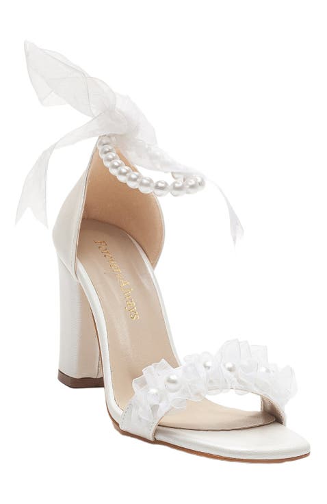 Krystal Lace Bridal Sandals with Pearls (Women)