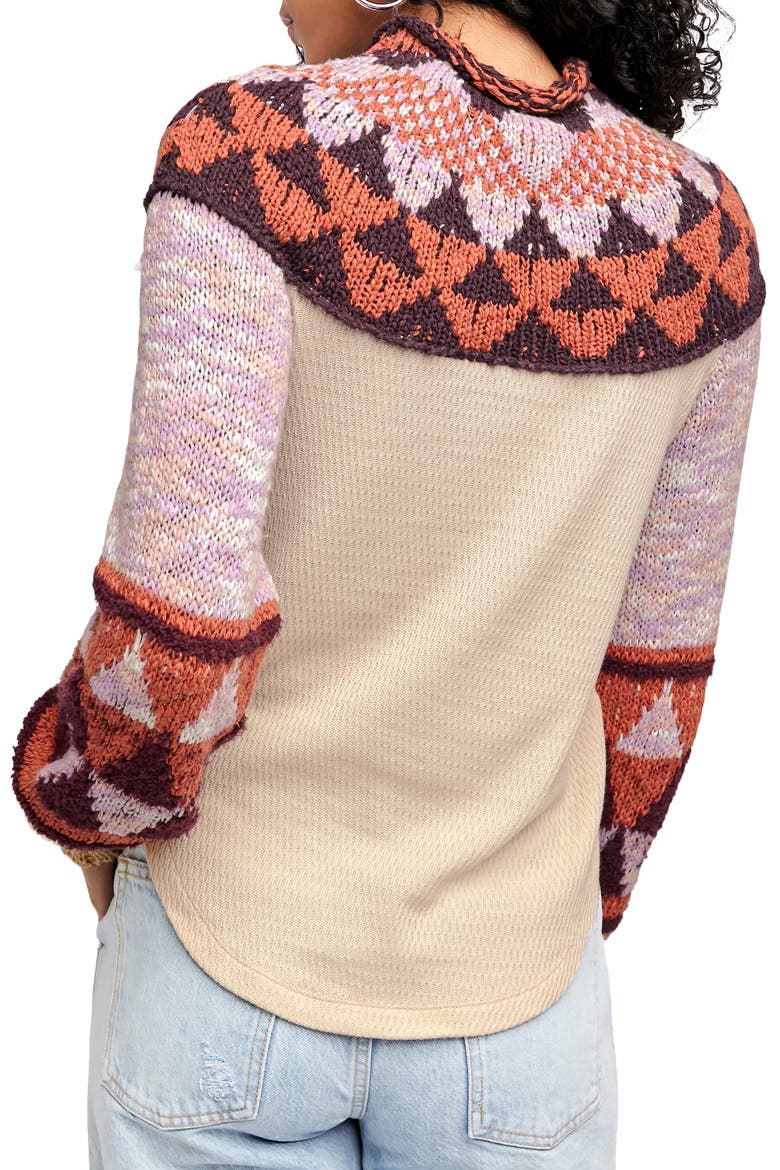 Swit the Small Stuff Mock Neck Top, Alternate, color, FEMME COMBO
