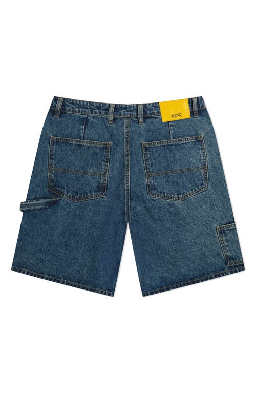 Wesc Denim Carpenter Shorts In Blue