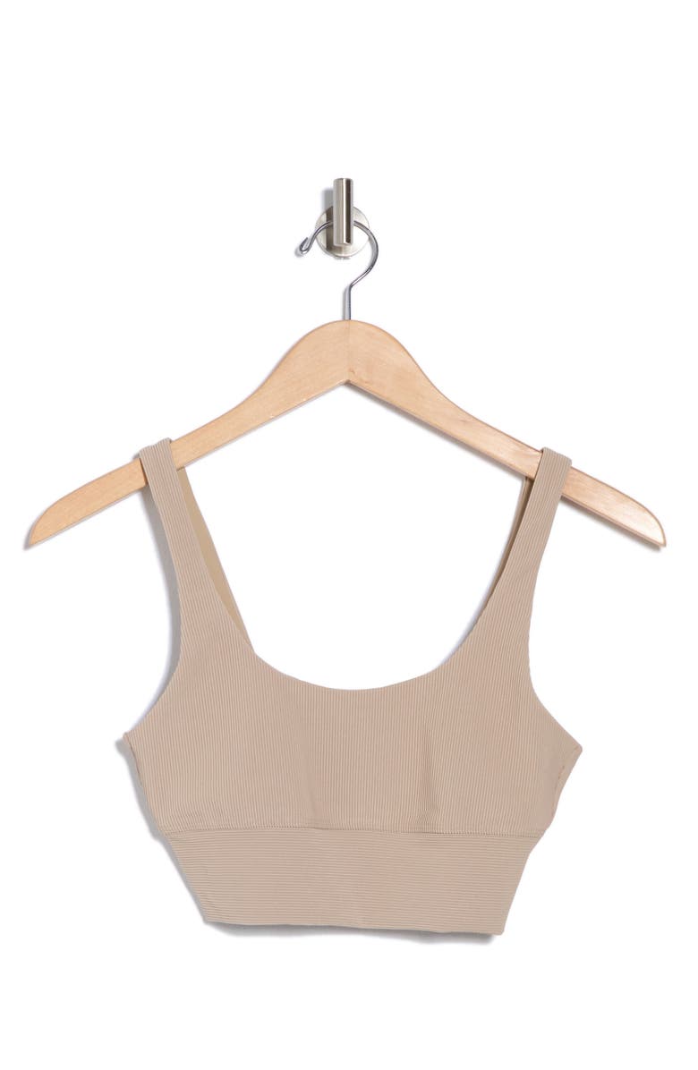 Beach Riot Leah Crop Sports Bra, Alternate, color, Taupe
