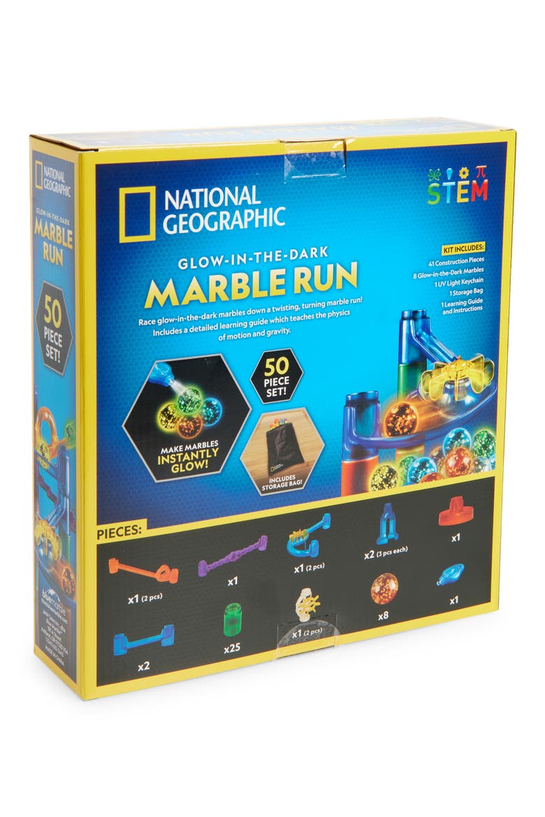 Glow-In-The-Dark Marble Run 50-Piece Kit, Alternate, color, MULTI
