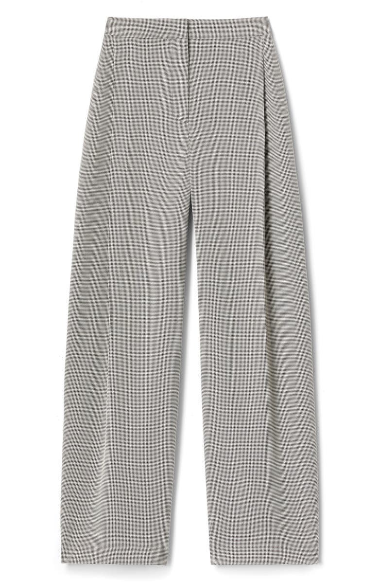Lafayette 148 New York Cooper Pleated Houndstooth Barrel Leg Pants, Alternate, color, Black Multi
