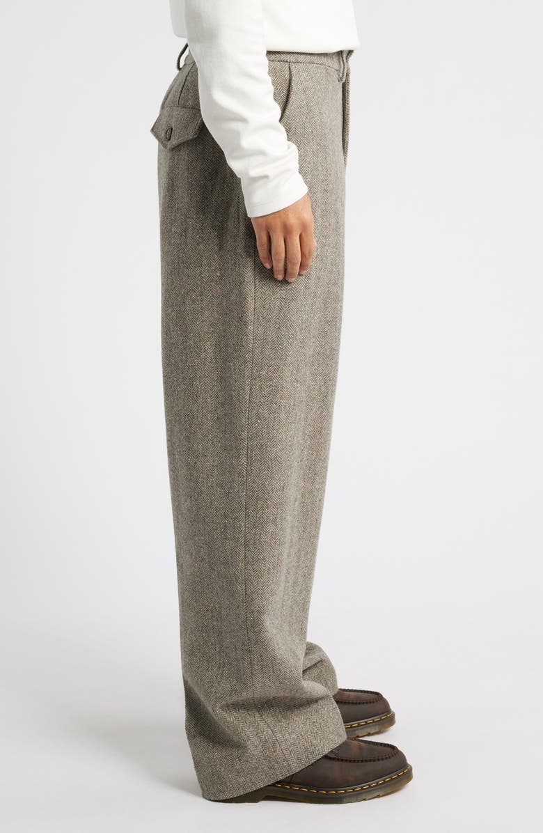 Elwood Herringbone Wool Blend Tweed Pants, Alternate, color,