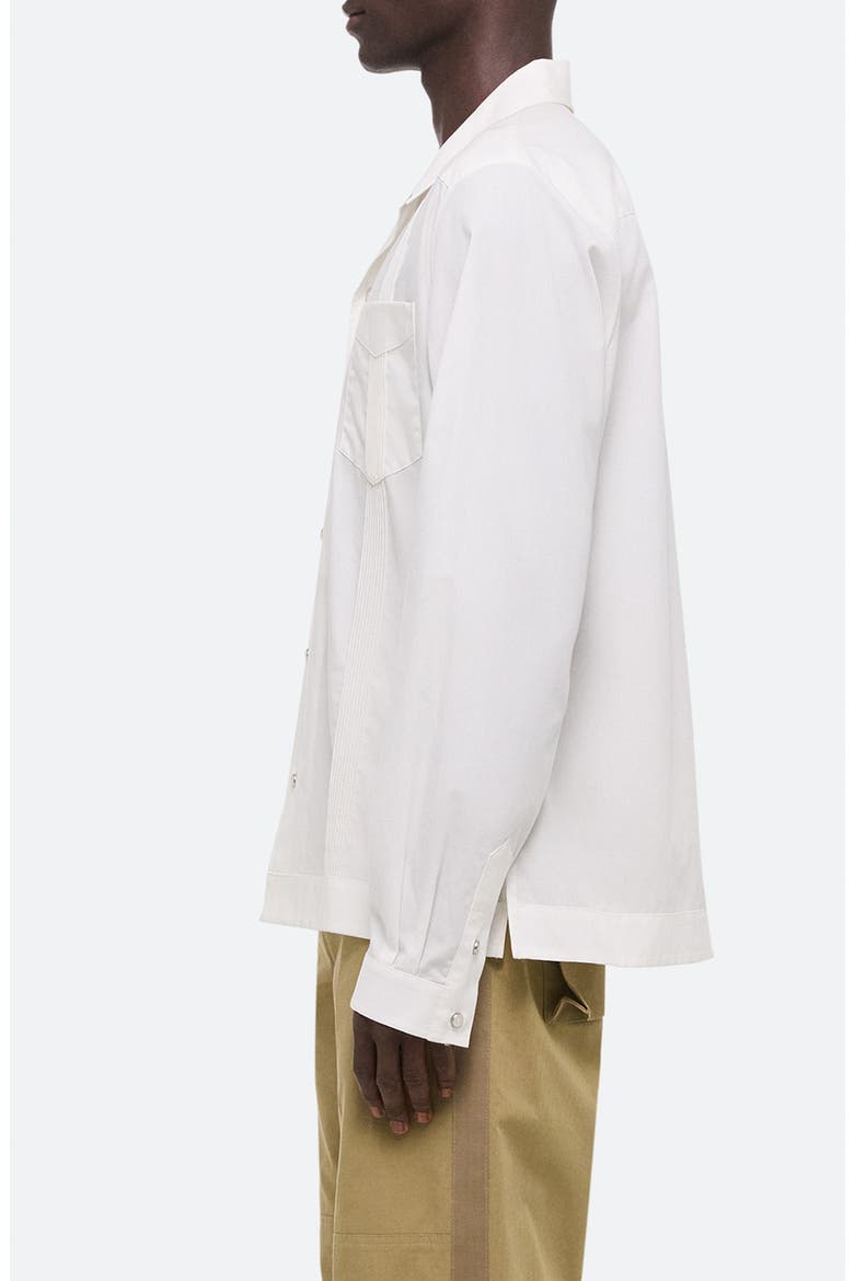 Knife Pleat Stripe Cotton Poplin Summer Shirt, Alternate, color, WHITE - 100