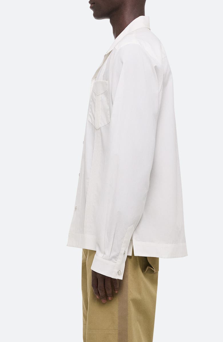 Helmut Lang Knife Pleat Stripe Cotton Poplin Summer Shirt, Alternate, color, 