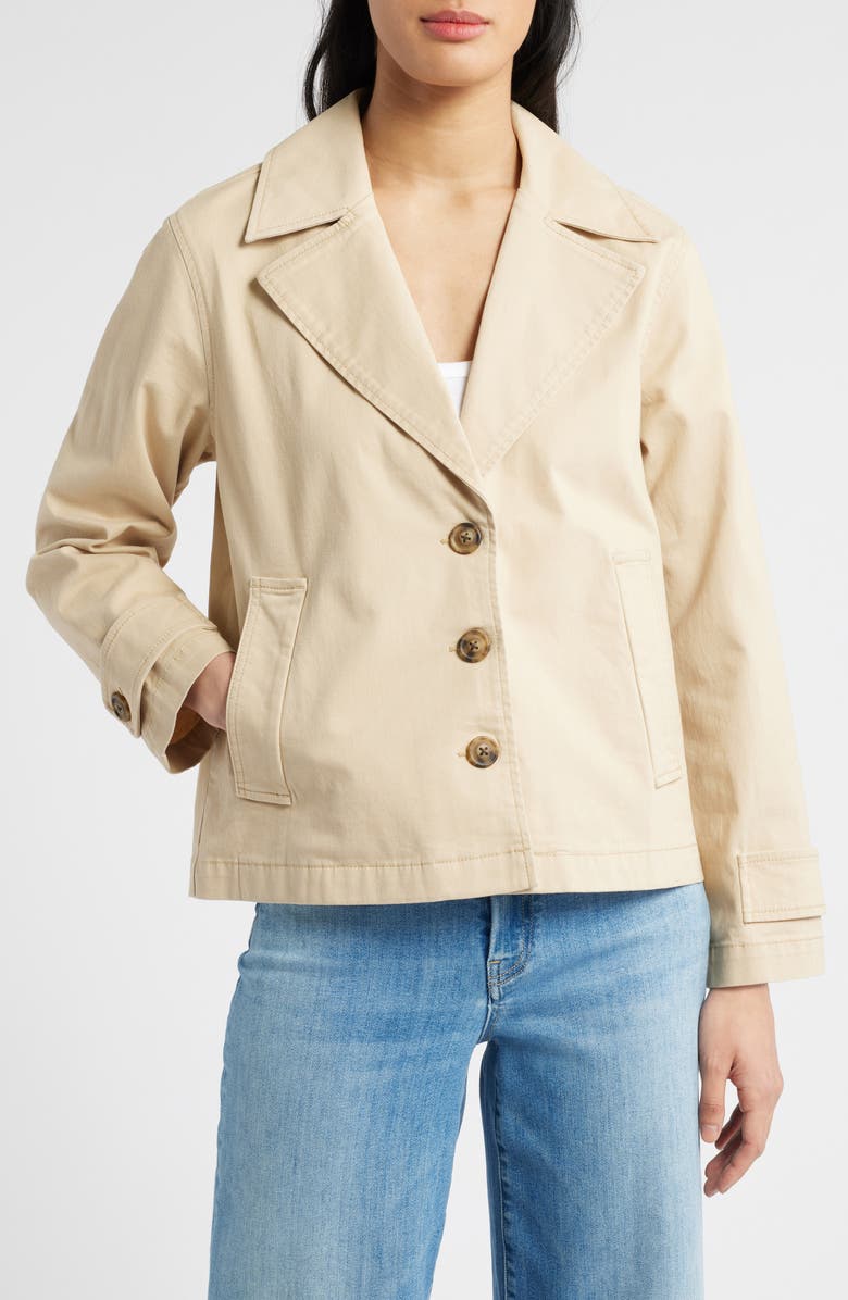 Caslon<sup>®</sup> Swing Trench Coat, Alternate, color, Tan Shore