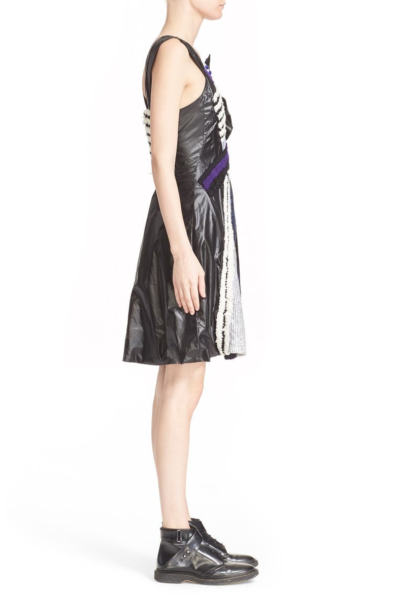 Patchwork Fit & Flare Dress, Alternate, color, PURPLE
