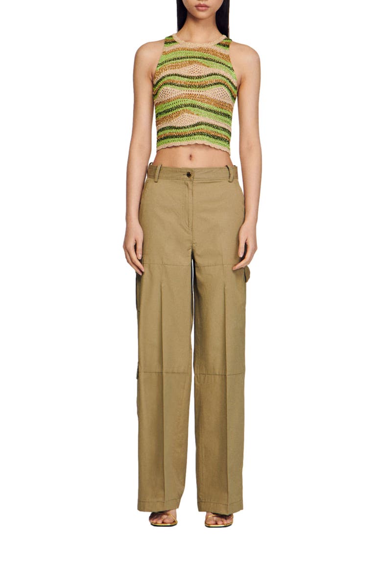 Popeye Wide Leg Cargo Pants, Alternate, color, KHAKI