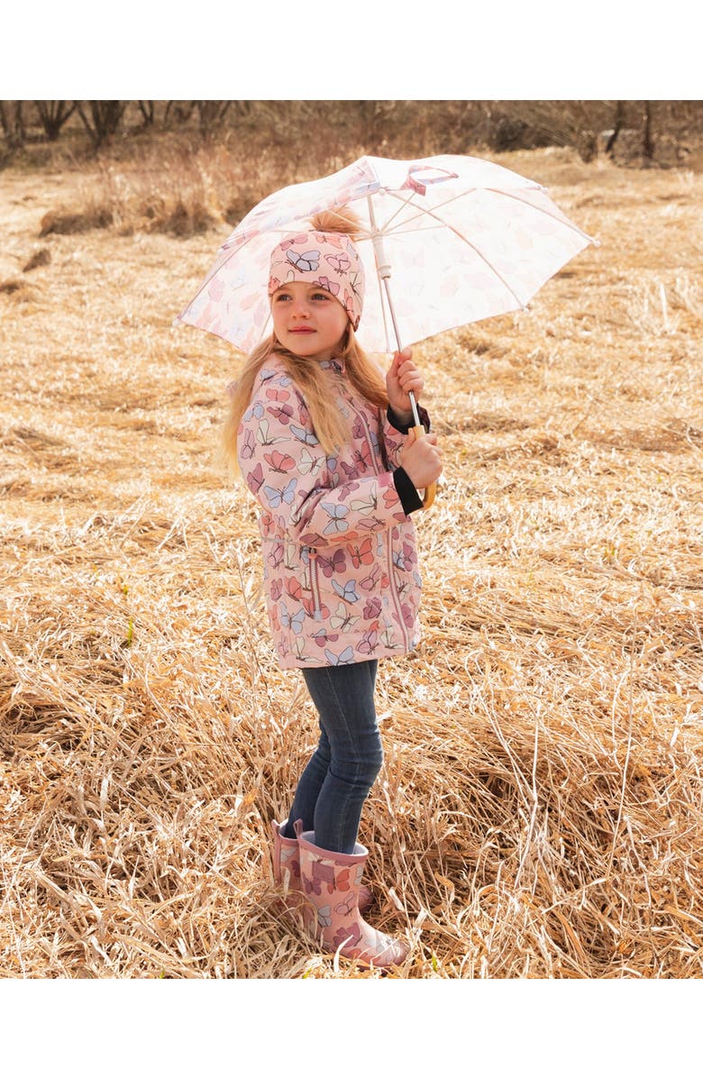 Deux par Deux Mid-Season Butterflies Jacket, Alternate, color, Pink Printed Butterflies