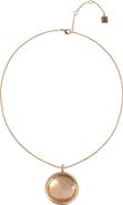 Laundry by Shelli Segal Crystal Round Pendant Necklace
