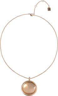 Laundry by Shelli Segal Crystal Round Pendant Necklace