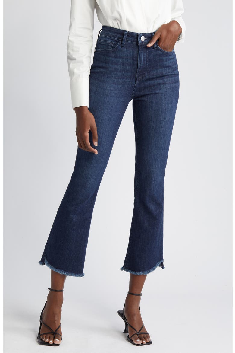 Le Crop Mini Boot Frayed Bootcut Jeans, Alternate, color, NAPLES