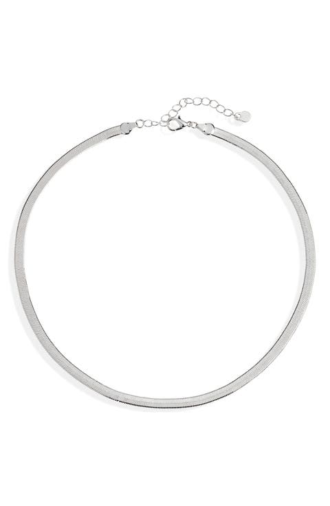 Dipped Herringbone Chain Necklace