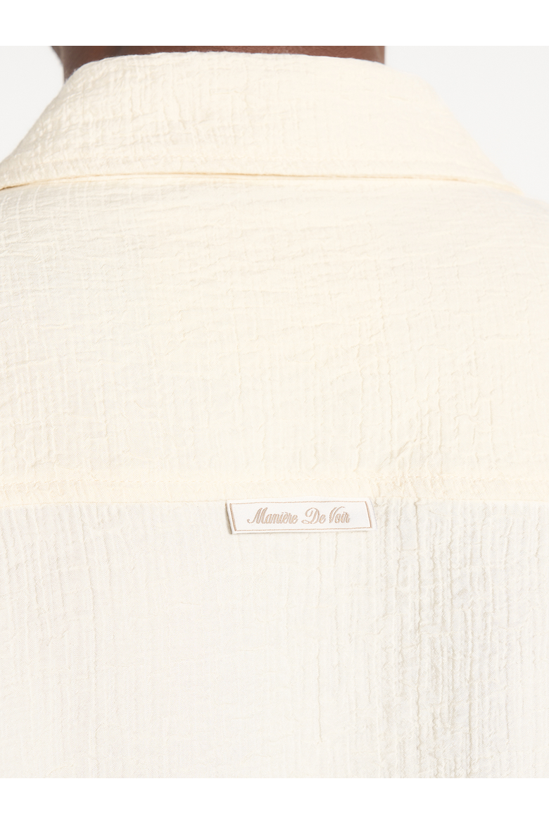 Bailey Unisex Textured Long Sleeve Shirt, Alternate, color, Cream