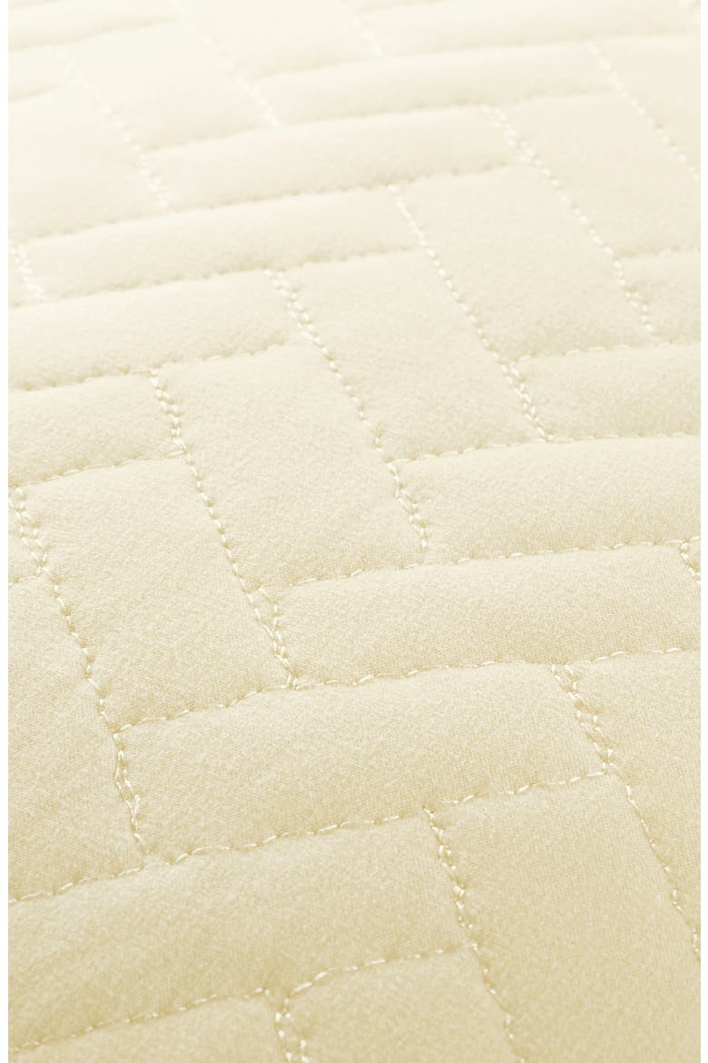 All Season Herringbone Stitch Down Alternative Quilt & Sham Set, Alternate, color, IVORY