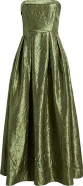 Tahari ASL Crushed Taffeta Strapless Gown