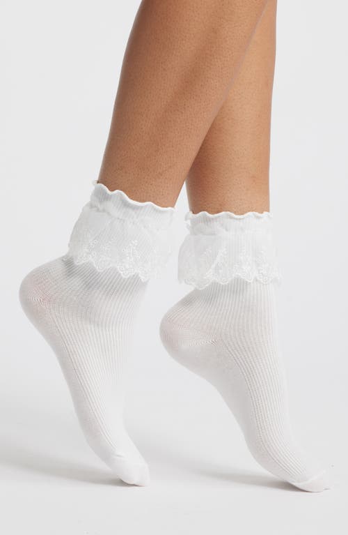 Casa Clara Portugal Lace Ankle Socks In White