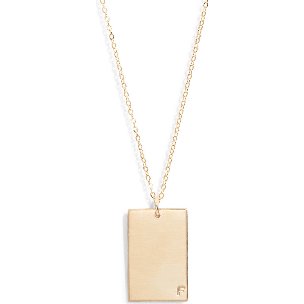 Set & Stones Goldie Initial Tag Pendant Necklace In Gold