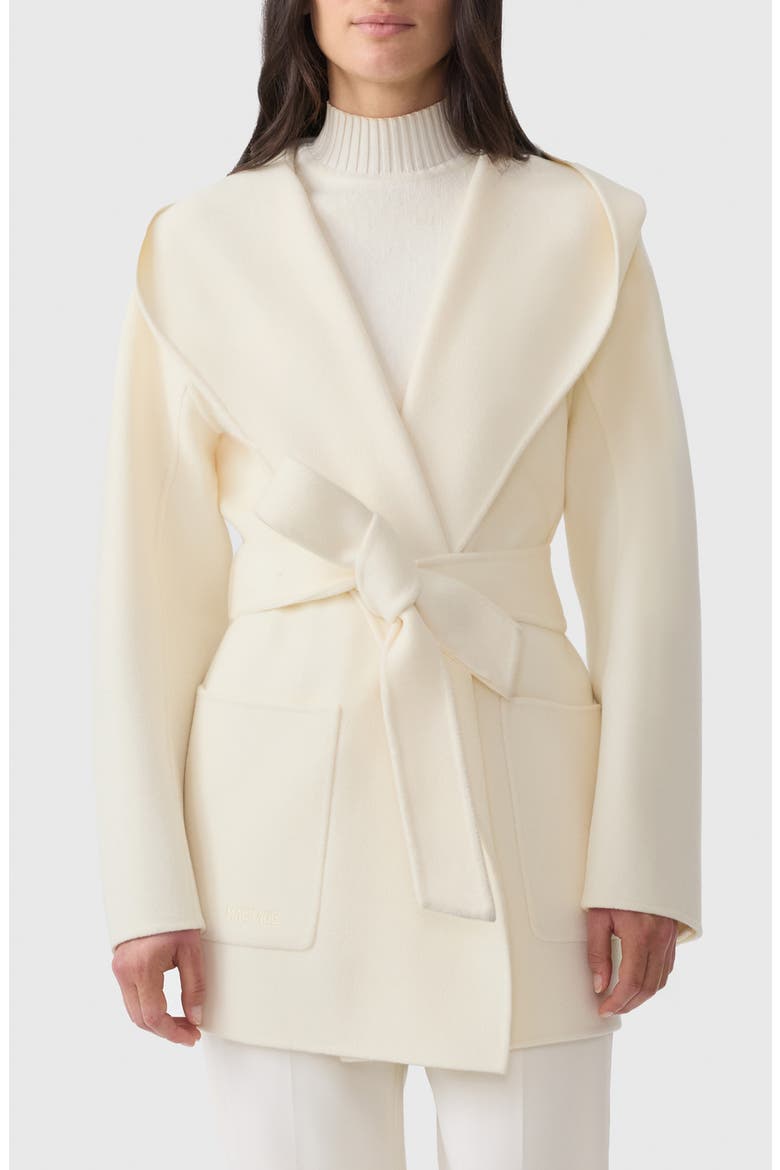Paya Belted Wool Coat, Main, color, CREAM