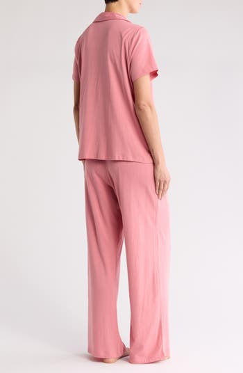 Notch Collar Knit Pajamas